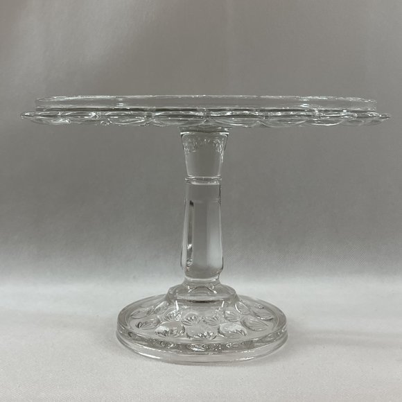 Antique EAPG McKee Bros Yale Pattern Glass Pedestal Cake Stand - Picture 4 of 10